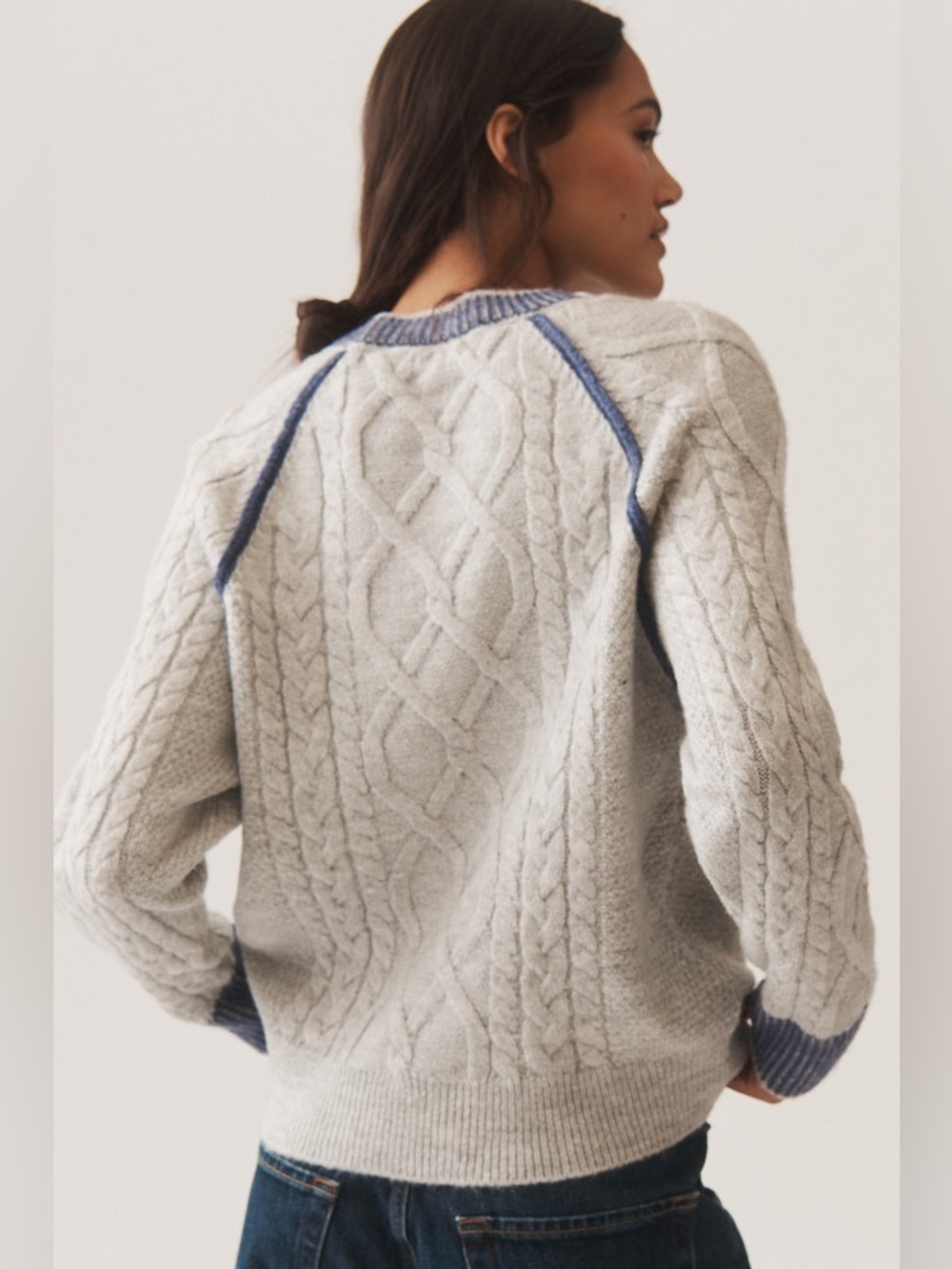 NWT Anthropologie Pilcro Cable-Knit Embroidered Cozy Home Sweater - Picture 8 of 8